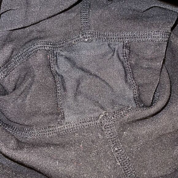 Alo Yoga Womens Flat Front High Waist Mesh Moto Panels Active Leggings Black Siz - Picture 9 of 13